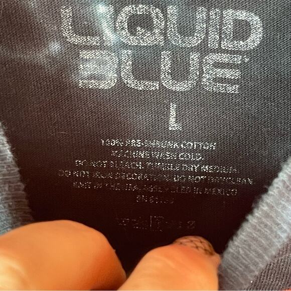 Liquid Blue Tie Dye Rocket Mushroom T-Shirt - Picture 3 of 5